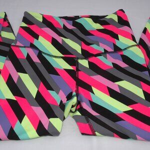 Victorias Secret Neon Tights VSX Knockout Multicolor Geo Workout Pants Women XS